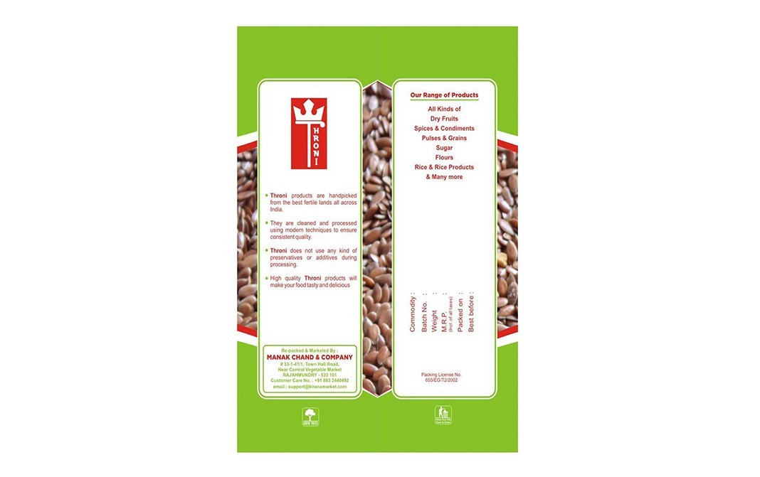 Throni Flax Seeds    Pack  950 grams